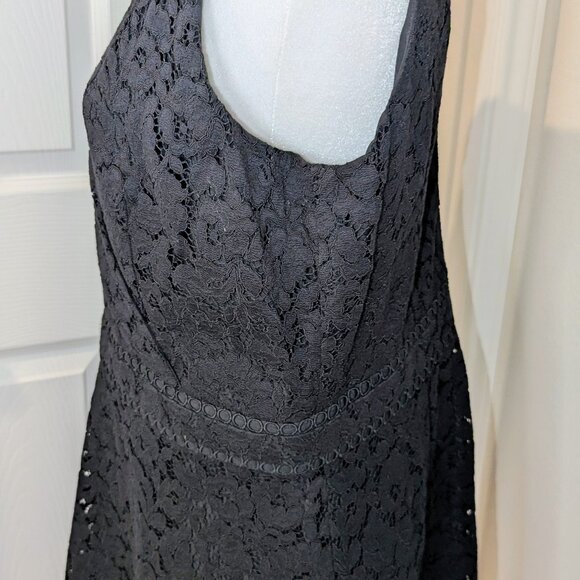 Loft Black Lace V-Neck Dress - Picture 4 of 7